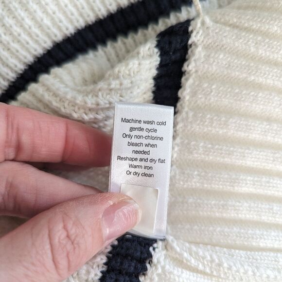 Athleta Highland Wrap Striped Knit Pocket Cardigan Womens Size Medium - Picture 9 of 11
